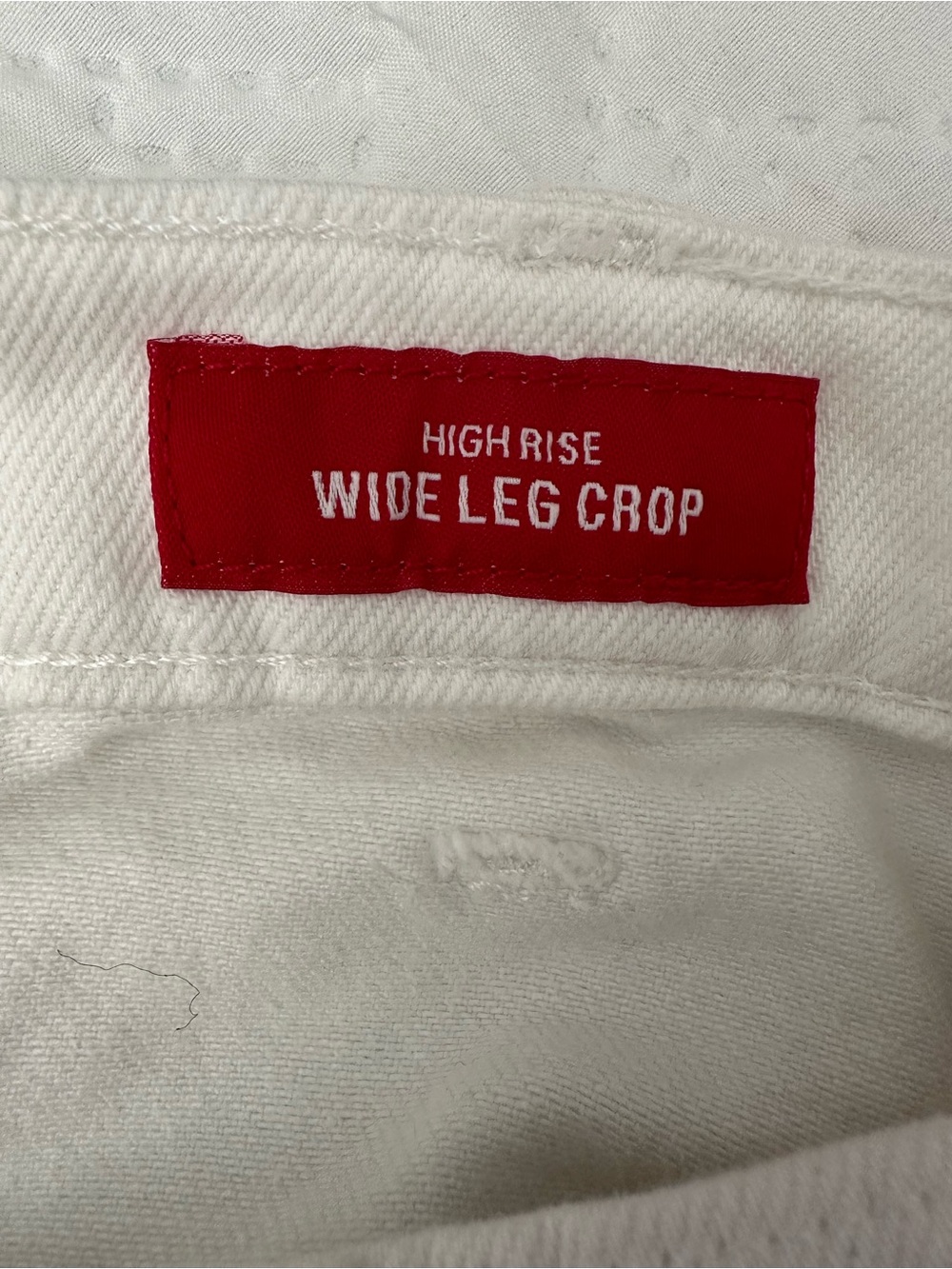 Lucky Brand White Denim High Rise Wide Leg Crops NawOT Size 8/29 - Picture 7 of 8